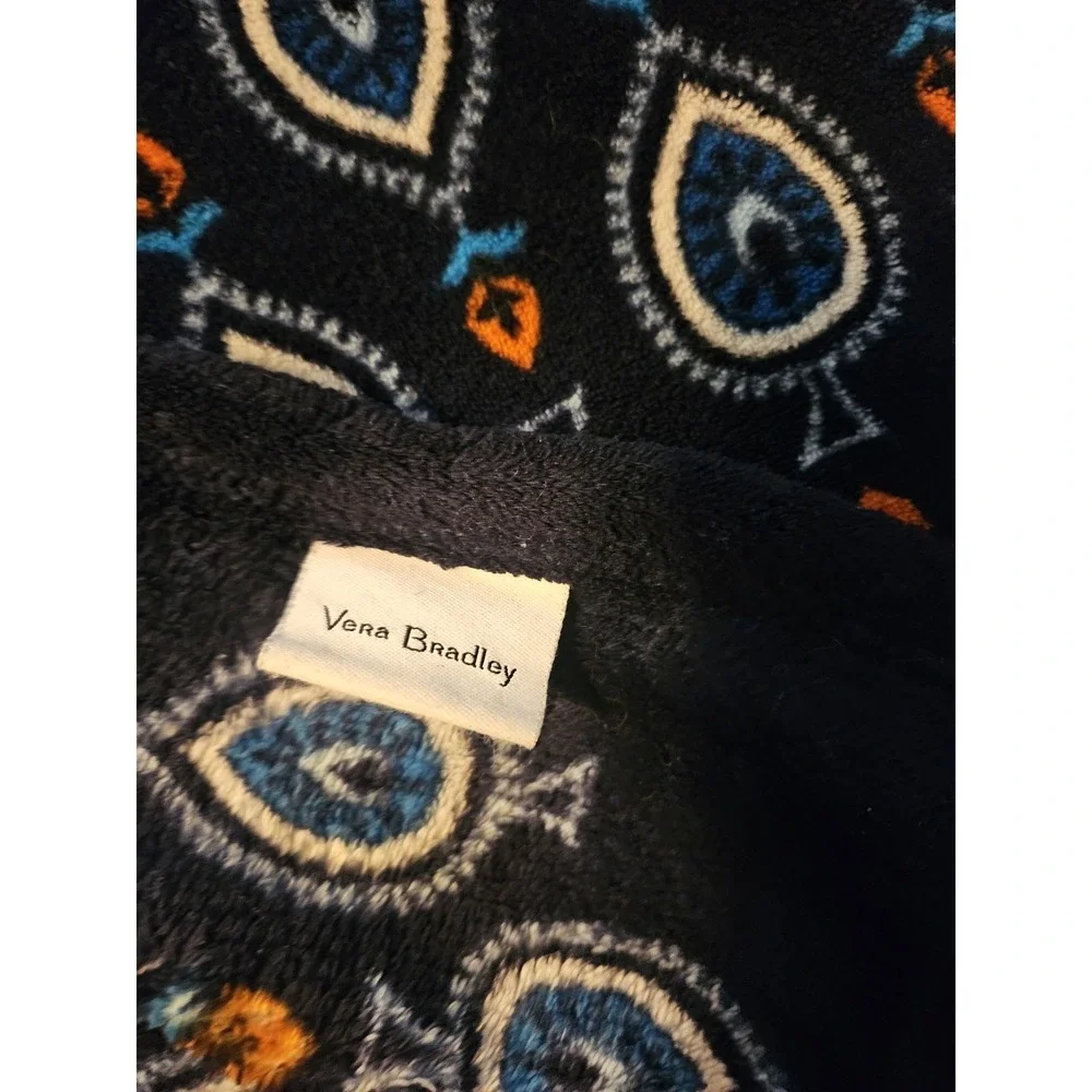 Vera Bradley Plush Throw Blanket features a Distinct Marrakesh Motifs Pattern.